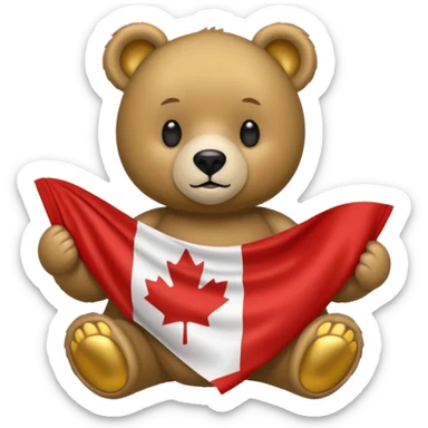 california and canadian flag merged bring more aspects of califonia sticker