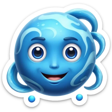 planet neptune sin ojos sticker