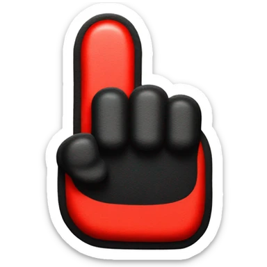 we're #1 foam finger in black and red sticker