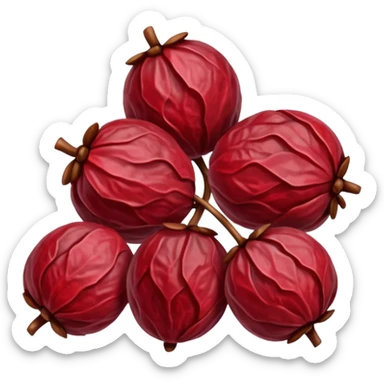 Three dried cranberries  sticker
