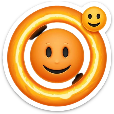 make a blackhole, accretion disk and all, with an orange smiley face sticker