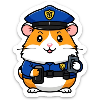Police hamster sticker