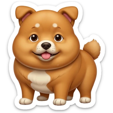 Cachorro caramelo gordo  sticker