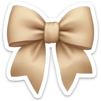 Beige bow sticker