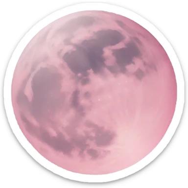 pastel pink moon sticker