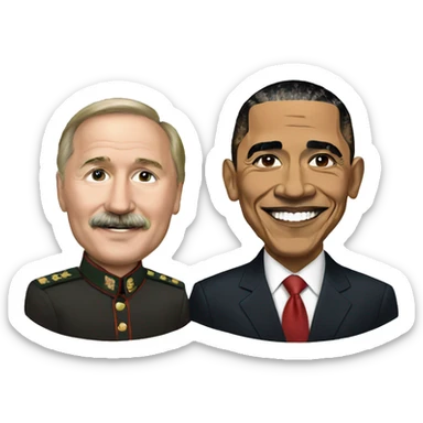 Obama and lukashenko sticker