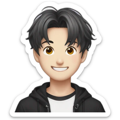 Jeon Jungkook from bts winking  sticker