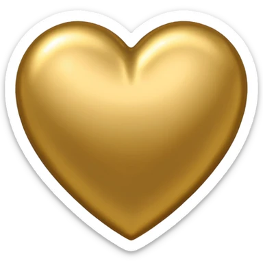 gold heart emoji sticker