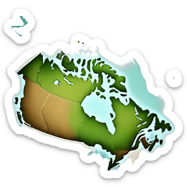 Map of canada sticker