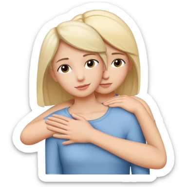 Hand on placed on somebody else’s shoulder to support  sticker