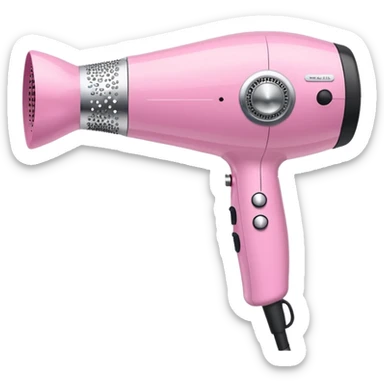 pink elegant blow dryer decorated with sparkles sticker