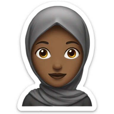 Black woman in hijab  sticker