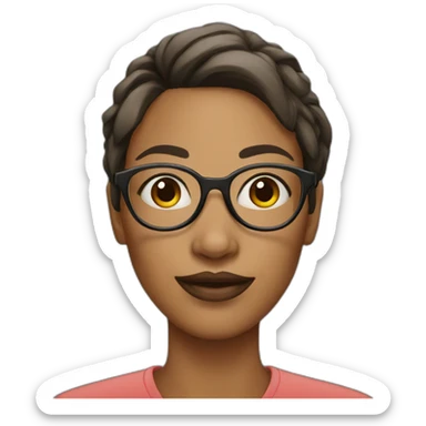 woman with nose ring and glasses sticker