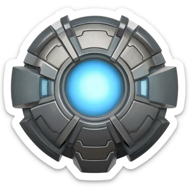 Cremoji of arc reactor of iron man sticker