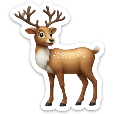 christmas reindeer sticker