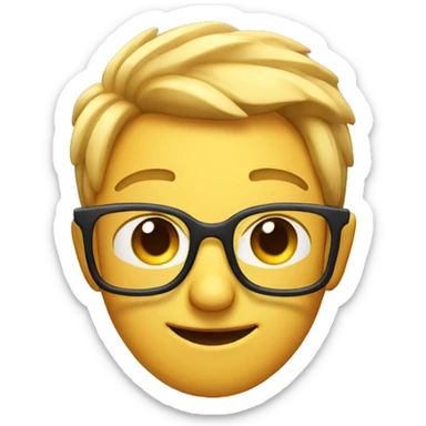Wink emoji with glasses tipped down  sticker