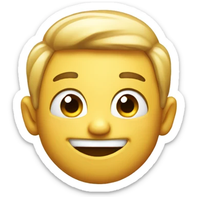 Satisfied smirking sneaky face sticker