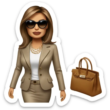 Melania trump with birkin bag sticker