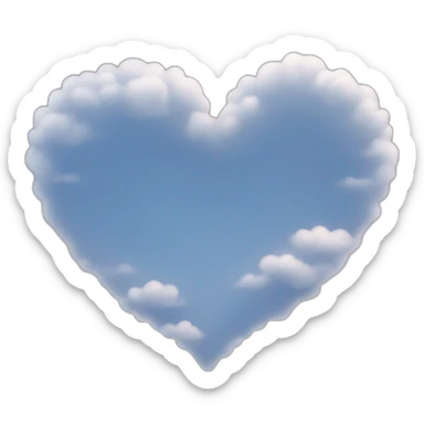 Coeur sur un nuage sticker