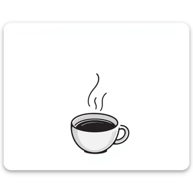 a cup of tea with steam in pastel colors dd9fb0 ffc6d3 a3bfc9 c4bee2 f1b091, hand-drawn doodle style sticker