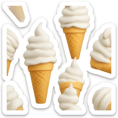 Vanilla soft serve cup sticker