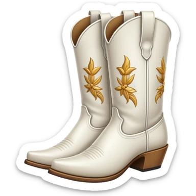 Cowboy white Boots  sticker