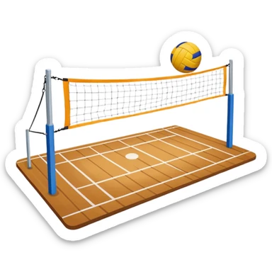 volleyball court sticker