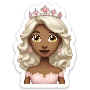 Pink shabby chic princess  sticker