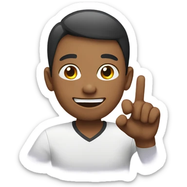 Smile emoji with sign language sticker