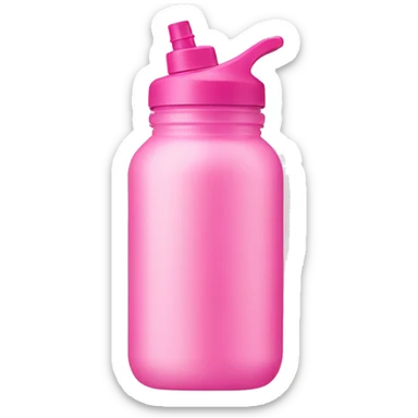 Pink water bottle with carrying lid sticker