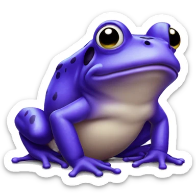 Purple frog sticker