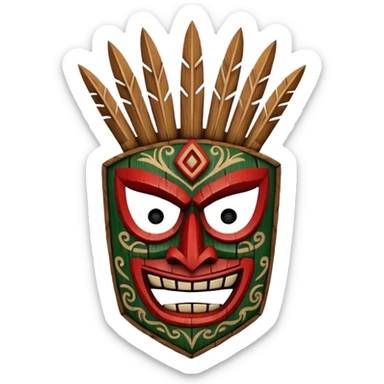 Crash bandicoot Aku aku mask sticker
