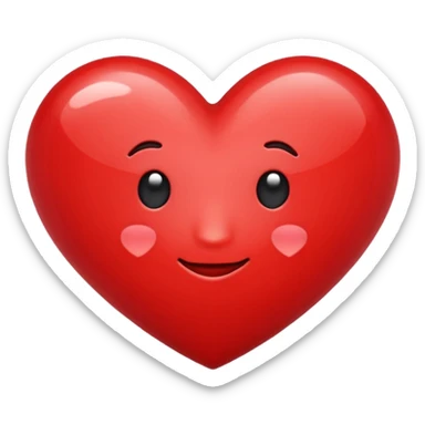 heart in red blue green yellow ONLY sticker