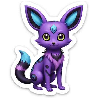 Noibat-Umbreon-Espeon-hybrid, full body sticker