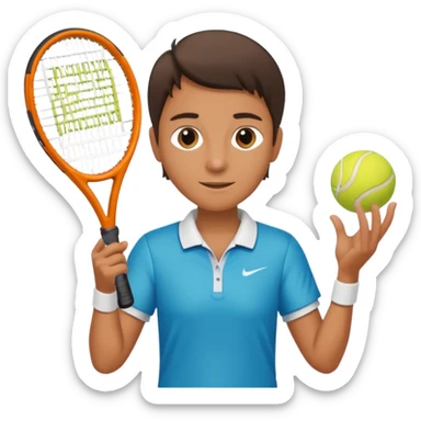 tennisplayer sticker