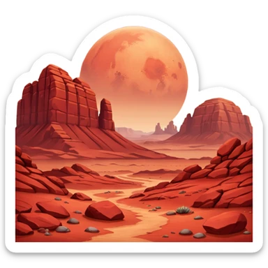 Mars sticker