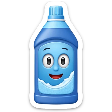 Emojipaper craft style Harpic cleaning product bottle sticker