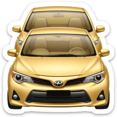 Golden Corolla car emoji sticker