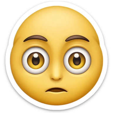Make an awkward emoji thats looking away nervously sticker