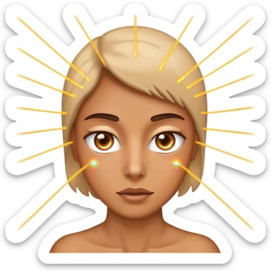 67 with lasers shooting out from its eyes sticker