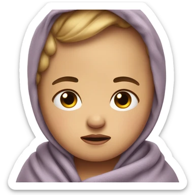 very sad newborn sticker