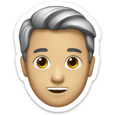 Una carita sospechosa pero riendose sticker