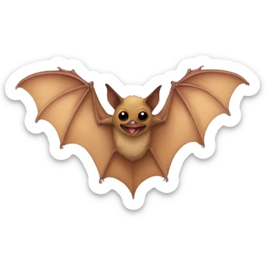 brown flower bat sticker