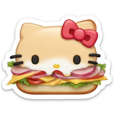 Hello kitty sandwich  sticker