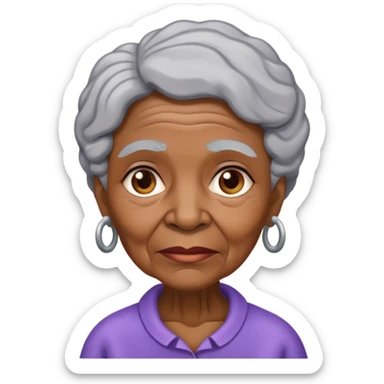 old black mum with Alzheimer's  sticker