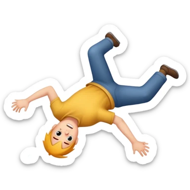 Person falling down sticker