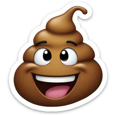 laughing poop sticker