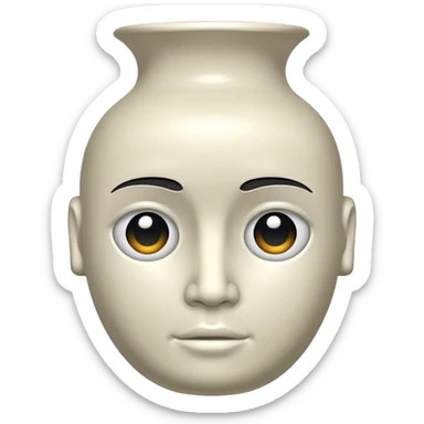 Vase human head  sticker