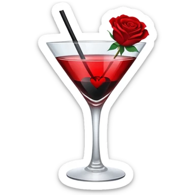 🍸+🍹+🖤+🌹 sticker