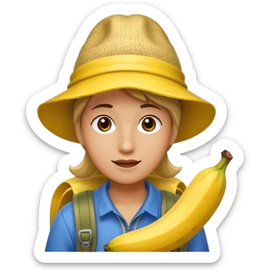 Hiking banana sticker